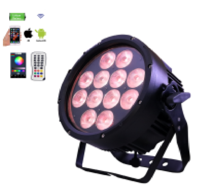 12X15Watt Waterproof RGBWA+UV Battery LED Par Light